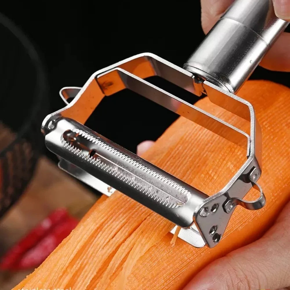 Double Sided Stainless Steel Vegetable Peeler Multifunction Kitchen Tool