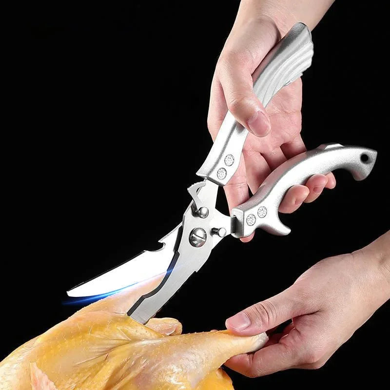 Ultra Sharp Stainless Steel Kitchen Scissors Heavy Duty Food Cutting Tool