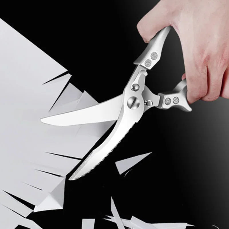 Ultra Sharp Stainless Steel Kitchen Scissors Heavy Duty Food Cutting Tool