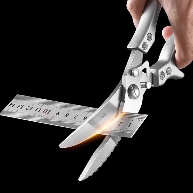 Ultra Sharp Stainless Steel Kitchen Scissors Heavy Duty Food Cutting Tool