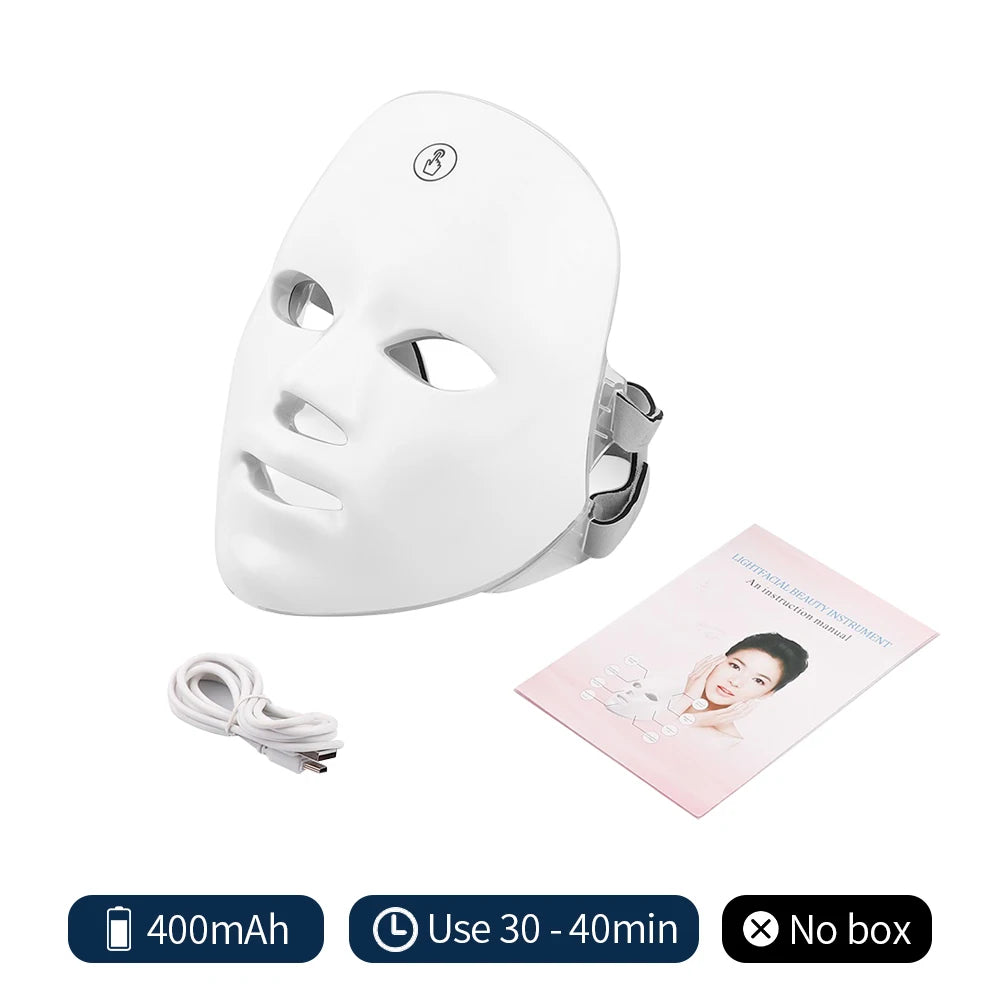 7-Color LED Facial Therapy Mask – Anti-Aging & Acne Treatment at Home