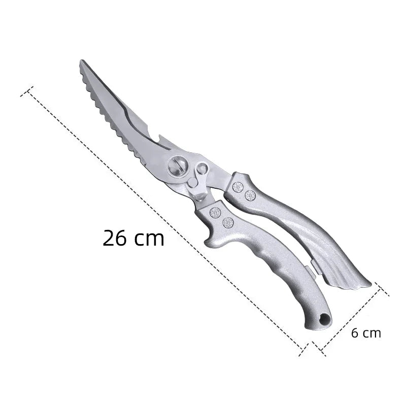 Ultra Sharp Stainless Steel Kitchen Scissors Heavy Duty Food Cutting Tool