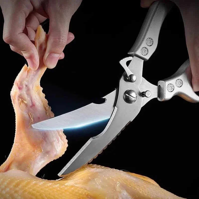 Ultra Sharp Stainless Steel Kitchen Scissors Heavy Duty Food Cutting Tool