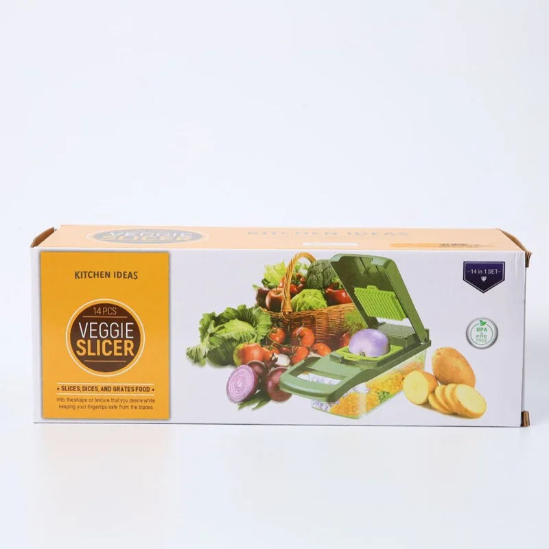 Multifunction Vegetable Chopper with 8 Interchangeable Blades Food Slicer and Dicer