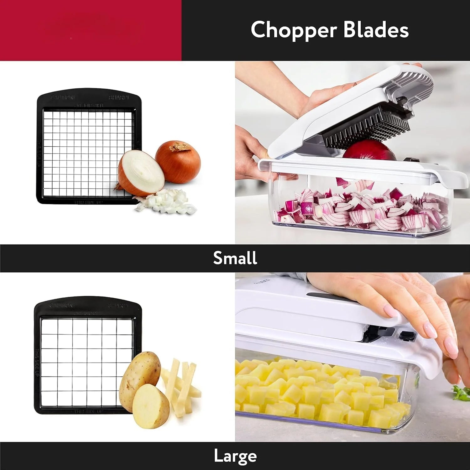 Multifunction Vegetable Chopper with Container Manual Food Slicer and Dicer Kitchen Tool